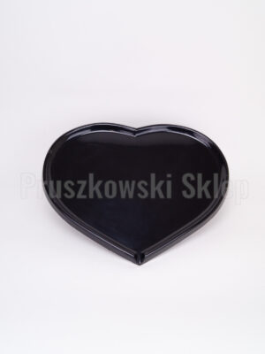 PODSTAWKA POD ZNICZE Z ŻYWICY P-6 SERCE CZARNA