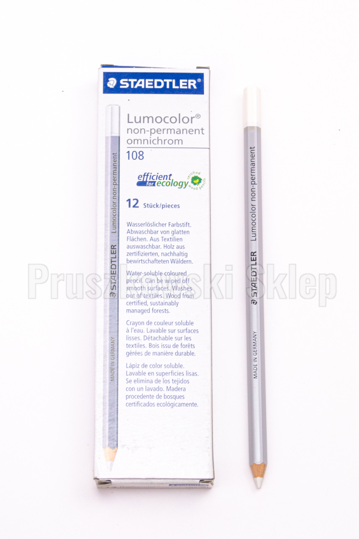 STAEDTLER LUMOCOLOR NON-PERMANENT OMNICHROM ROZPUSZCZALNY W WODZIE KOLOROWY OŁÓWEK - obrazek 2