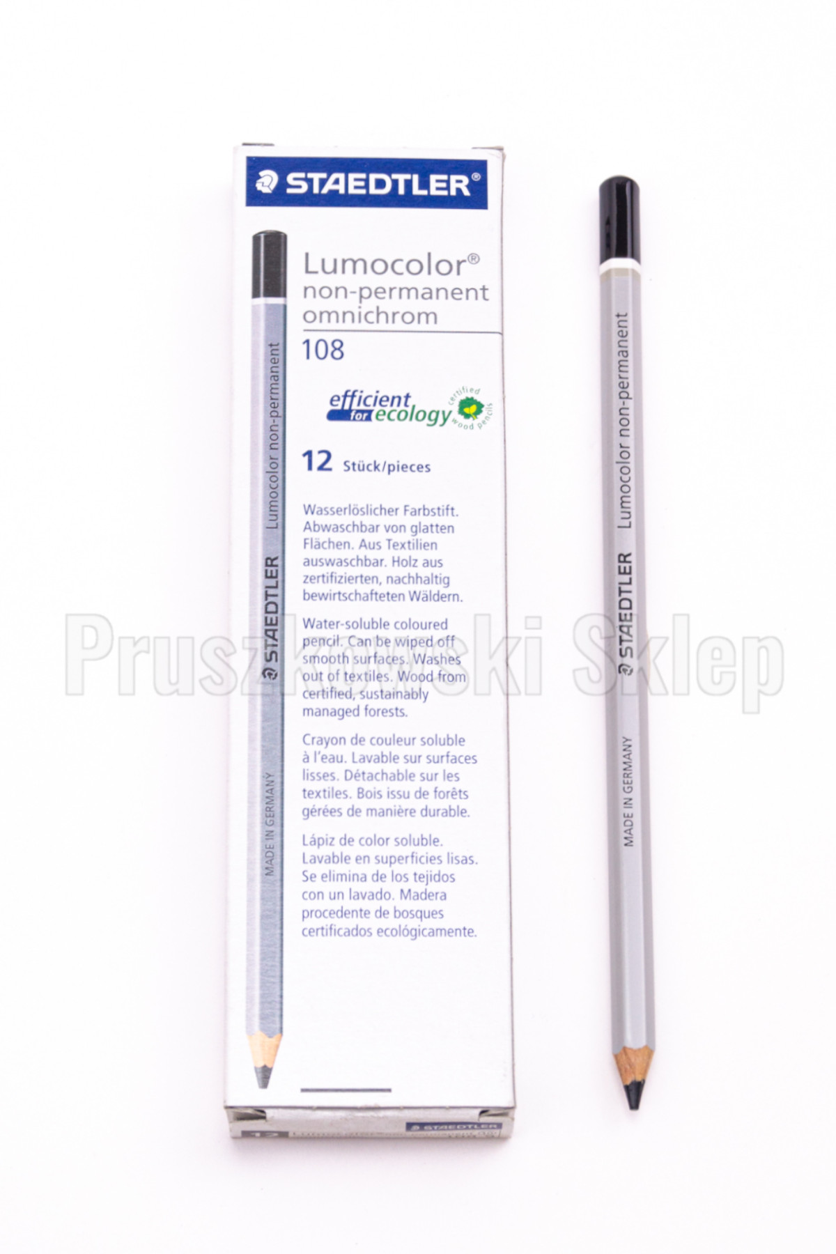 STAEDTLER LUMOCOLOR NON-PERMANENT OMNICHROM ROZPUSZCZALNY W WODZIE KOLOROWY OŁÓWEK - obrazek 6
