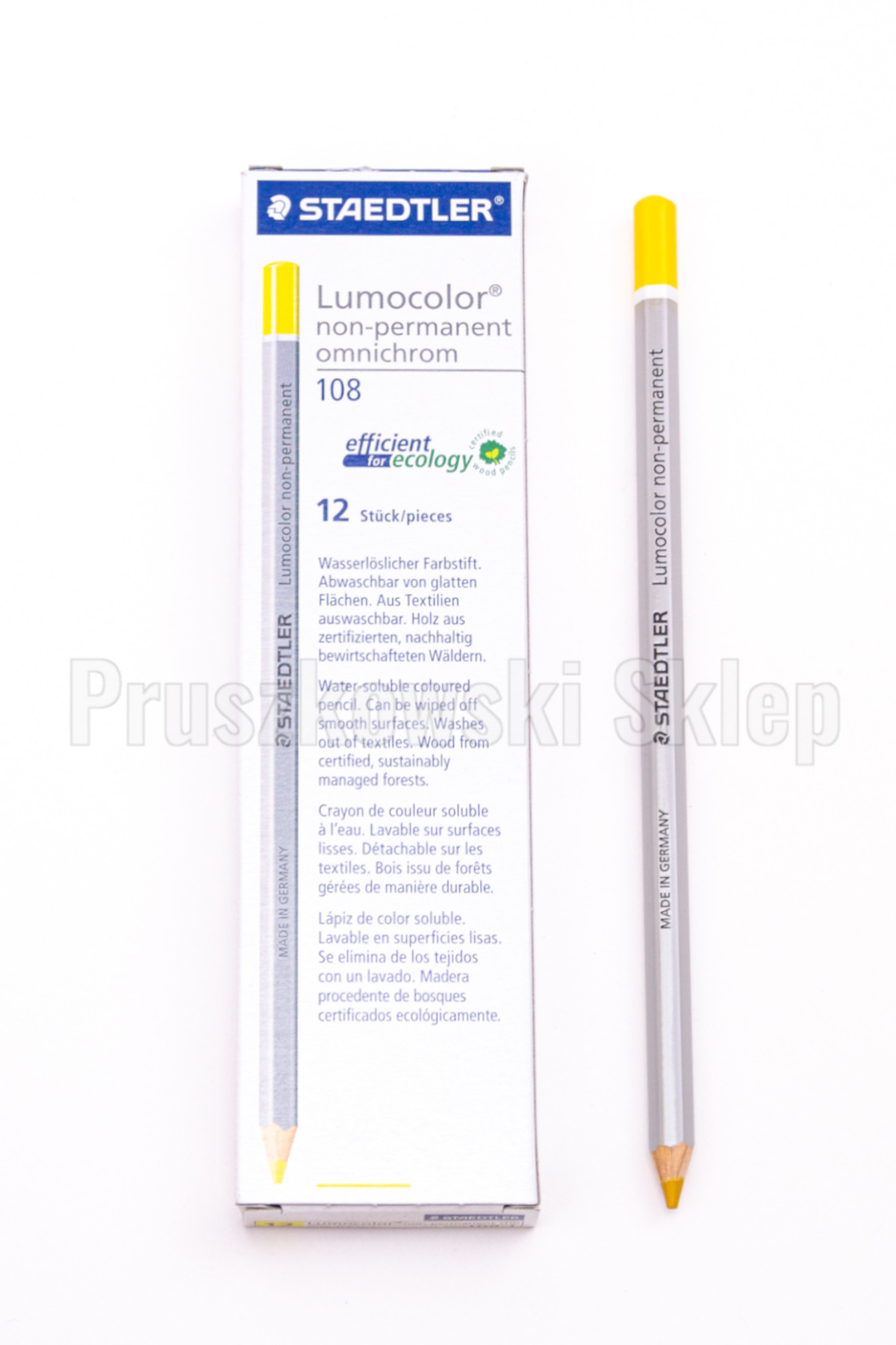 STAEDTLER LUMOCOLOR NON-PERMANENT OMNICHROM ROZPUSZCZALNY W WODZIE KOLOROWY OŁÓWEK - obrazek 3